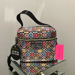 Betsey Johnson Doughnut Insulated Six Pack Cooler or Large Insulated Lunch Tote
